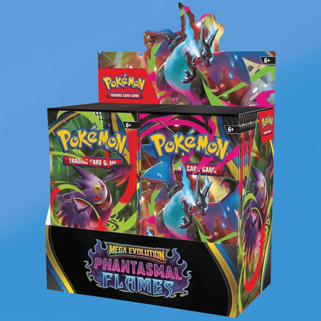 קלפי פוקימון - בוסטר בוקס מגה אבולושן פנטסמל פליימס - Mega Evolution Phantasmal Flames Booster Box