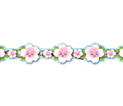 כתר פרחי שקד צבעוני 1/18