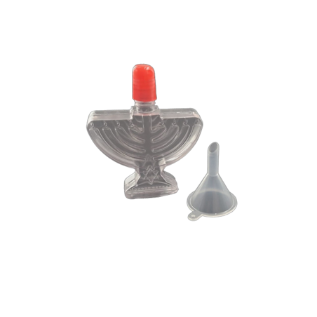 חנוכיה למילוי חול צבעוני + 10 משפך 1/12