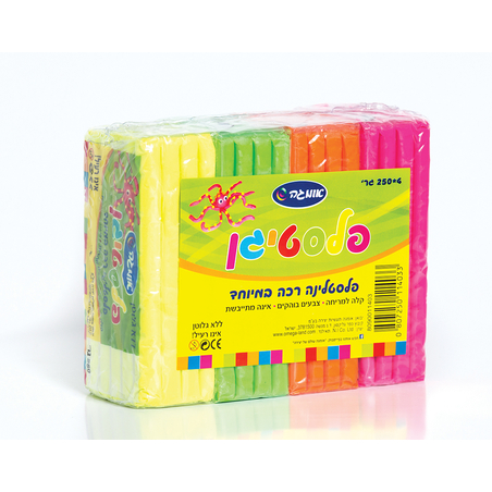 פלסטלינה זוהר  4*250 גר - חנוכה