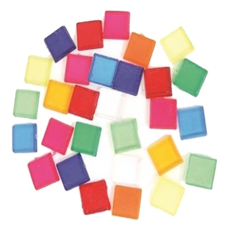 מוזאיקה – מרובעים שקוף צבעוני, 200 גר' SBS