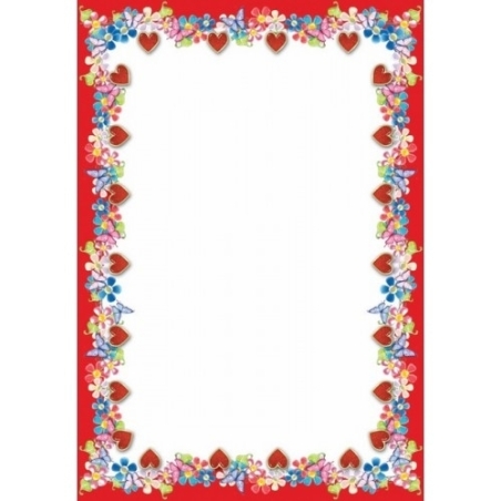 דפים מעוצבים לב אדום