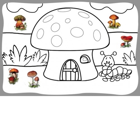 יצירה פטריות עם מדבקות 36 יח' GL