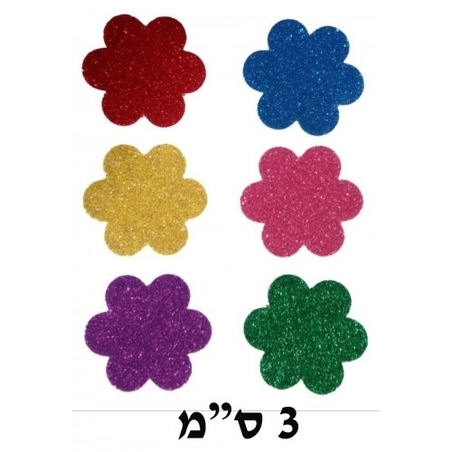 גזירות סול נוצץ פרח צבעוני 3 ס