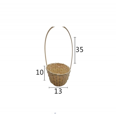 סלסלת קש ידית ארוכה