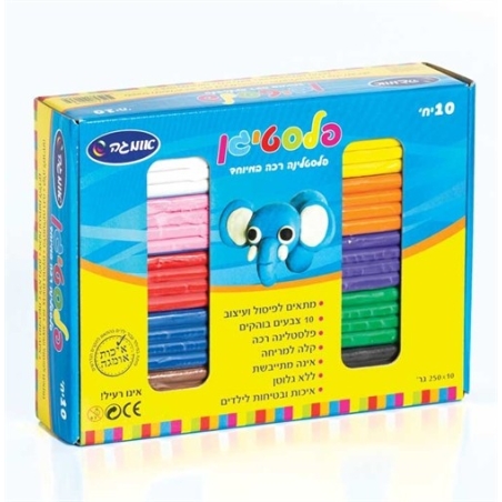 פלסטלינה פלסטיגן 10 גוונים * 250 גר'