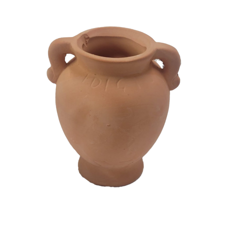 כד חנוכה מחרס גדול 2 ידיות טרה קוטה