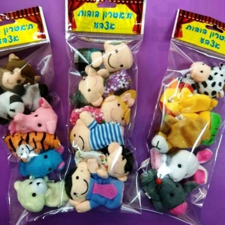 סט בובות תאטרון אצבע חיות בר 6 יחידות