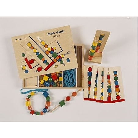 משחק דגמים בחרוזים מעץ - שלב א` DL