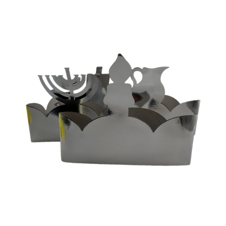 כתר חנוכיה כסף/זהב 1/12