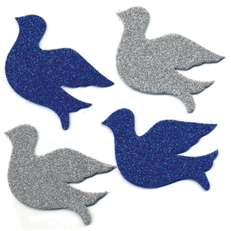 גזירות סול נוצץ יונה כחול לבן