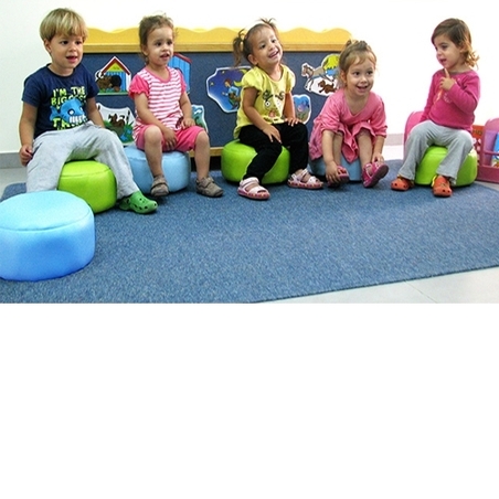 הדום ישיבה עגול כתום/ירוק/תכלת NG