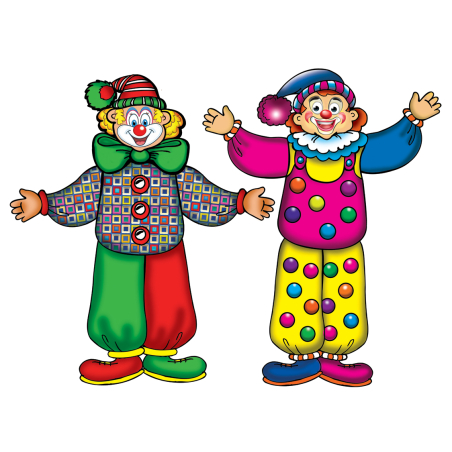 זוג ליצנים גדולים לקישוט