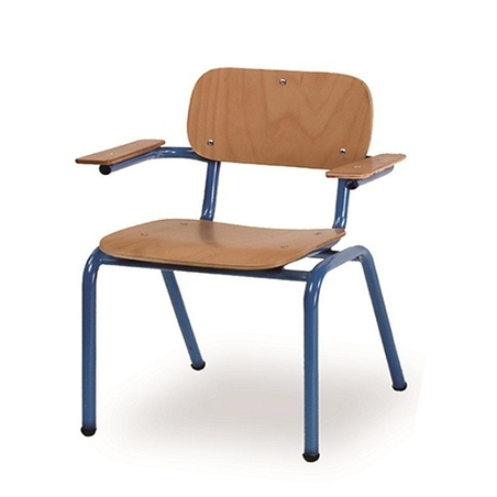 כסא גן רגל מתכת פורניר + ידיות NG