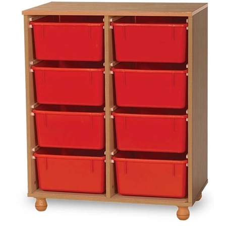 ארון 8 מיכלים בוק/שנהב  כולל מיכלים