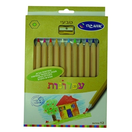 עפרונות צבעוניים טבע ג'מבו 1/12 OM