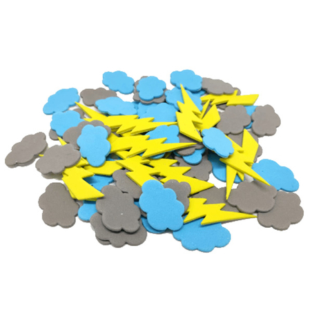 מדבקות סול עננים וברקים 70 יח'