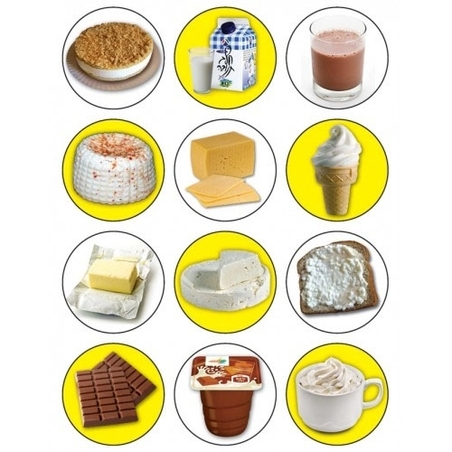 מדבקות מוצרי חלב 30 מ