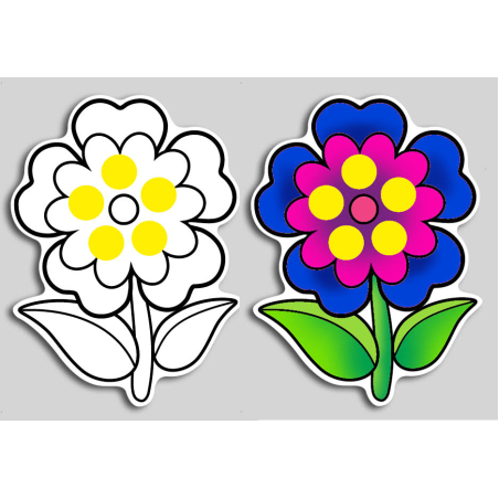 יצירה פרח עם 2 עלים 1/36