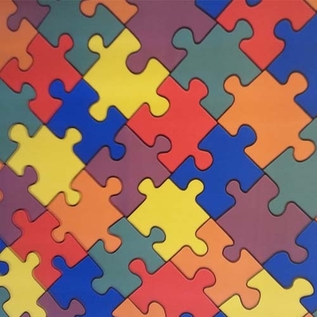 שטיח פי וי סי PVC דמוי פאזל  דגמים / צבעים משתנים