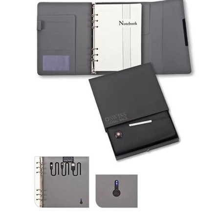 מחברת מנהלים NOTEBOSS עם מטען מובנה לניידים  150 ש