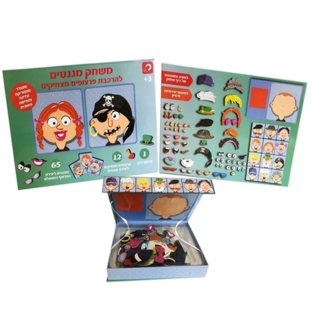 משחק מגנטים - להרכבת פרצופים מצחיקים - אזל