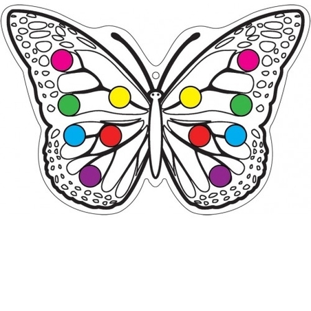 יצירה פרפר + מדבקות  18 יח'  GL