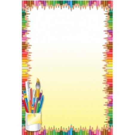 דפים מעוצבים לב עפרונות