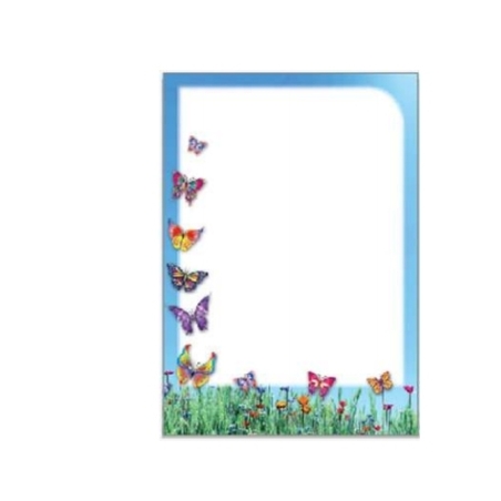 דפים מעוצבים פרפרים צבעוניים