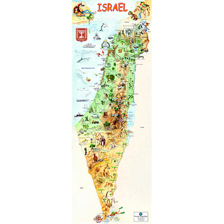 מפת ישראל לילדים 30*90