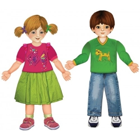 דמויות ילד וילדה המחשה  GL