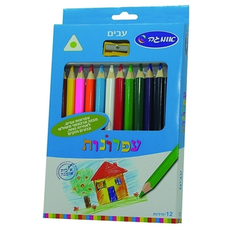 עפרונות צבעוניים עבים משולש 1/12 OM