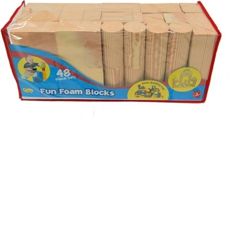 קוביות ספוג סול דמוי עץ  48 יח` בתיק