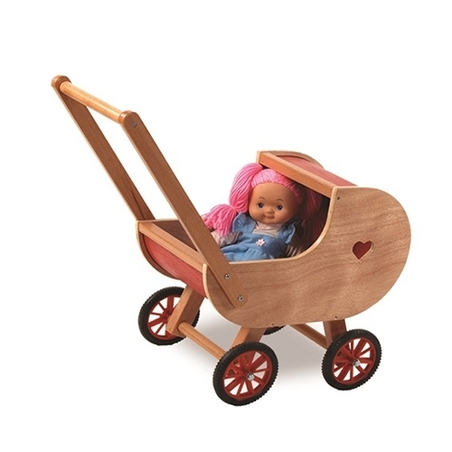 עגלת שכיבה עץ לבובה