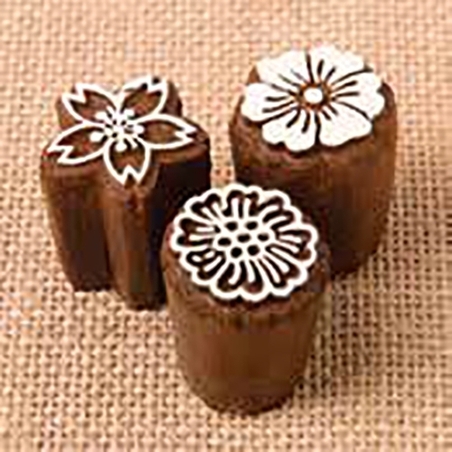 חותמת מיני שלישיה פרחים SK