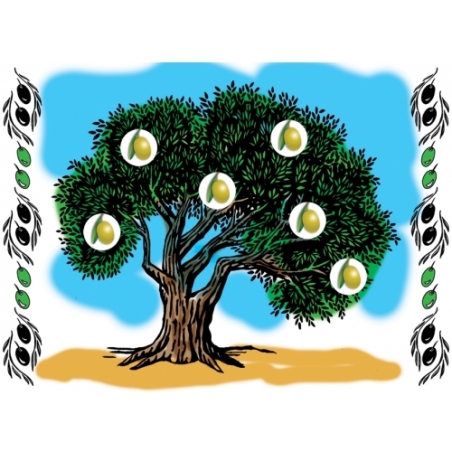 יצירת עץ זית עם מדבקות  GL