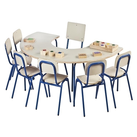 שולחן פרסה ל-6 רגל מתכת NG