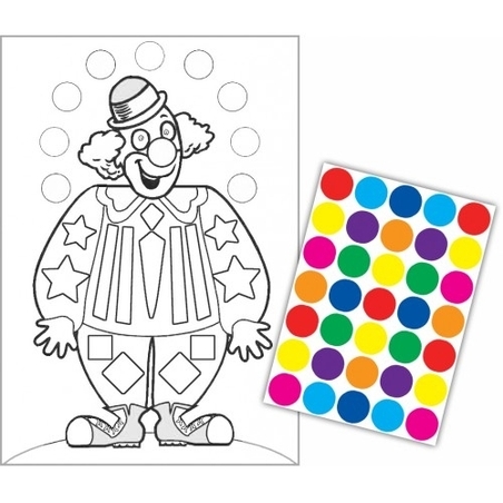 עבודת יצירה ליצן לצביעה + מדבקות 1/36 GL