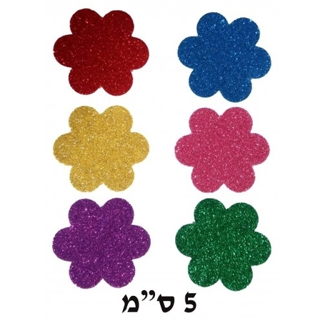 גזירות סול נוצץ פרח צבעוני 5 ס