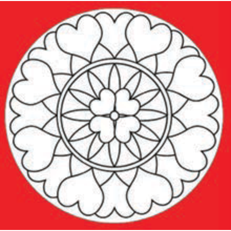 מנדלה לצביעה לבבות 1/36