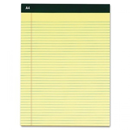 בלוק צהוב/לבן 50 דף שורה/חשבון A4