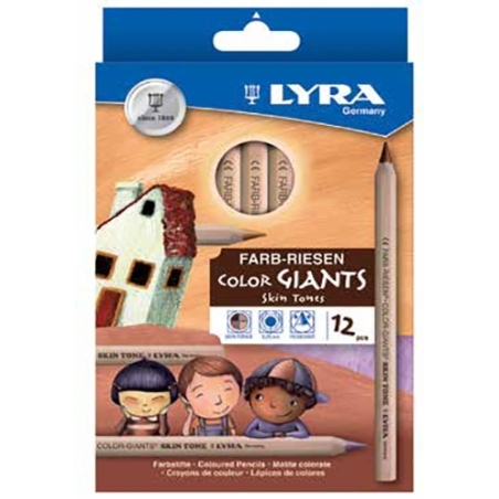 12 עפרונות ענק בצבע גוף SK