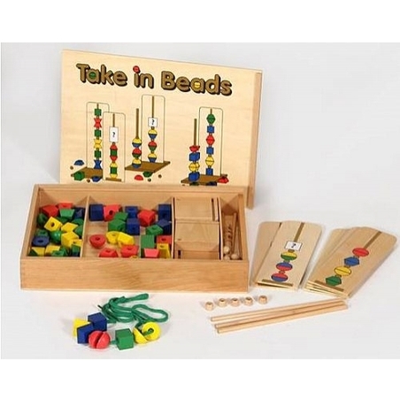 משחק דגמים בחרוזים מעץ - שלב ב` DL