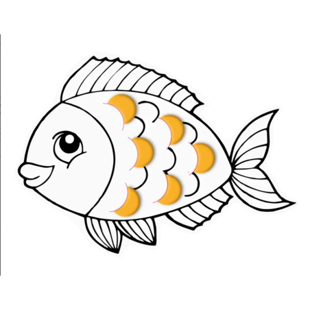 דג הזהב - עבודת יצירה עם גזירות סול