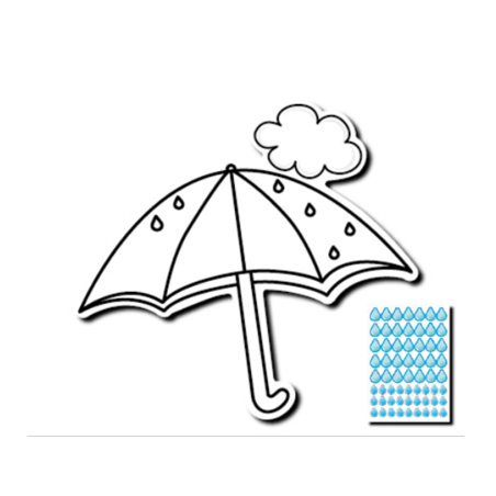 ערכת יצירה מטריה + מדבקות 1/36