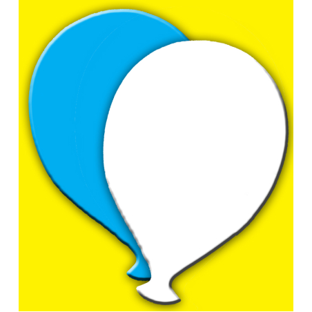 קישוט קיר סול בלון כחול לבן