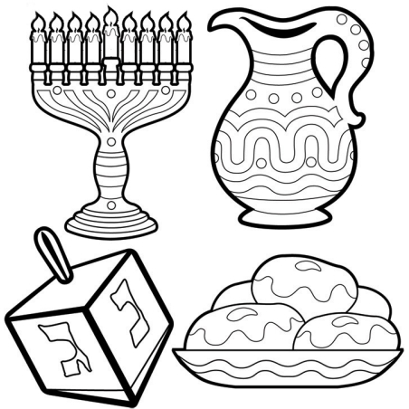 יצירה חנוכה לצביעה וקישוט