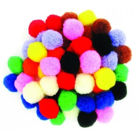 פונפונים מיקס צבעים 1000 יחי' בחבילה