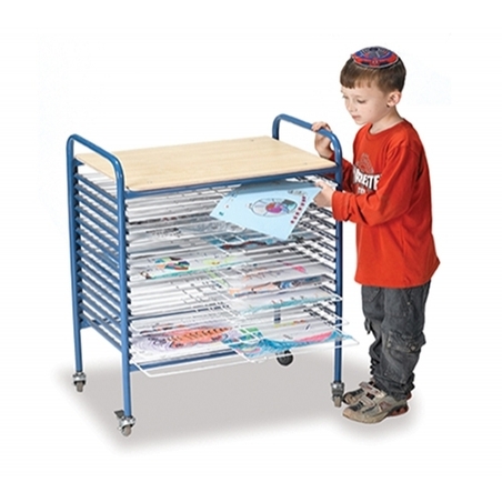 עגלת מתכת לייבוש ציורים 14 רשתות NG