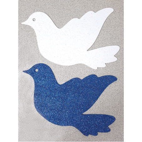 קישוט קיר סול יונה כחול לבן